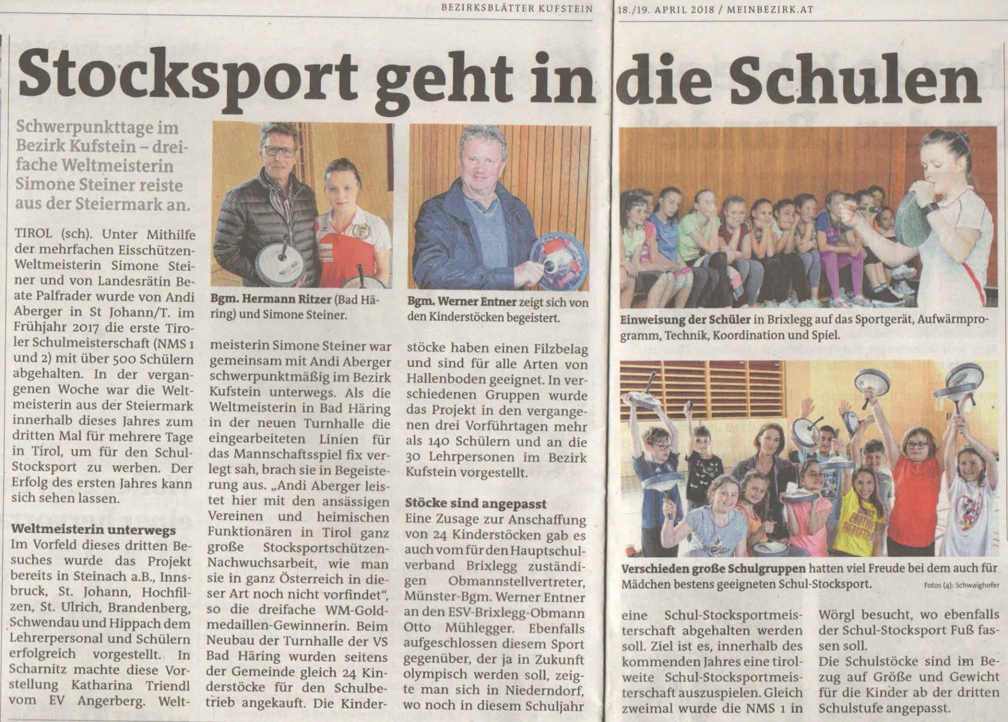 Berichte in der Tiroler Tageszeitung – Sommersaison 2018