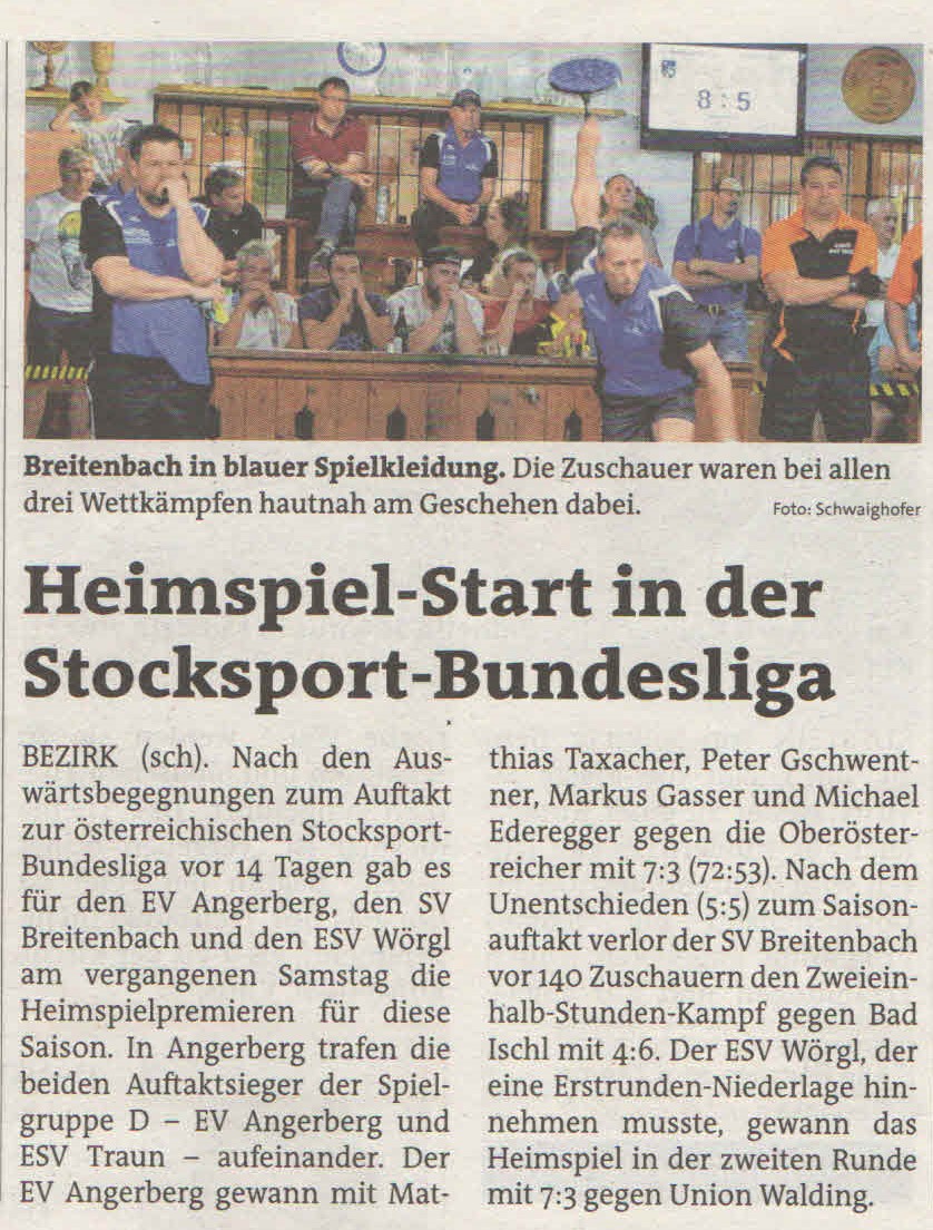 Berichte in der Tiroler Tageszeitung – Sommersaison 2018