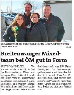 Berichte in den Bezirksblättern – Wintersaison 2018 / 19
