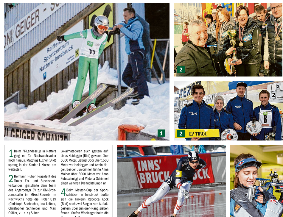 Berichte in der Tiroler Tageszeitung – Wintersaison 2018/19
